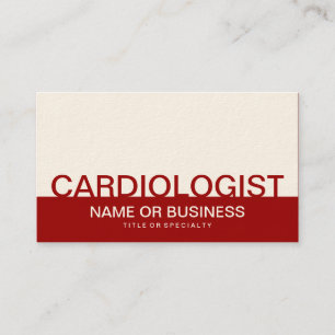 Tarjeta De Visita audaz CARDIOLOGISTA