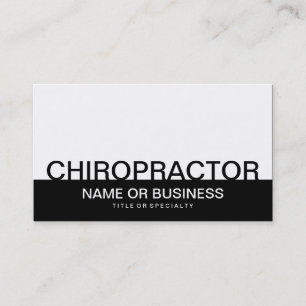 Tarjeta De Visita audaz CHIROPRACTOR