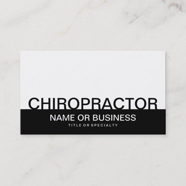 Tarjeta De Visita audaz CHIROPRACTOR (Anverso)