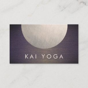 Tarjeta De Visita Audaz Círculo Zen Yoga y Meditación de la Madera