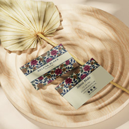 Tarjeta De Visita Audaz elegancia floral | Moderno y elegante