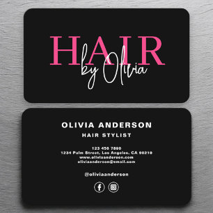 Tarjeta De Visita Audaz Hair Stylist Moderno