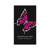 Audaz mariposa rosa pintada en negro