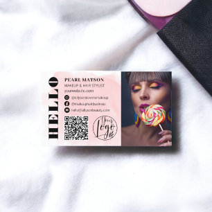Tarjeta De Visita Audaz saludo brusco Qr foto logo social