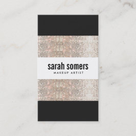 Tarjeta De Visita Audaz Serie Faux Silver en Salón de Belleza