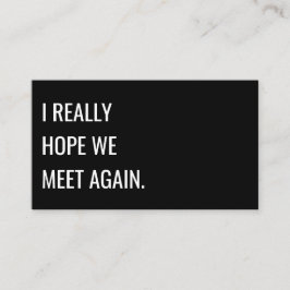 Tarjeta De Visita Audaz tipografía negra moderna única creativa