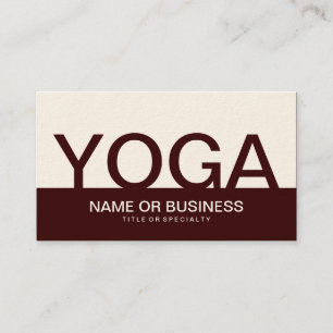 Tarjeta De Visita audaz YOGA