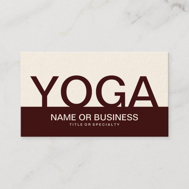 Tarjeta De Visita audaz YOGA (Anverso)