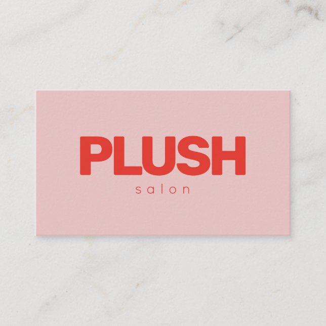 Tarjeta De Visita Audazmente rosa y rojo moderno personalizado (Anverso)