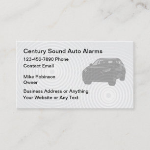 Tarjeta De Visita Audio de coche y seguridad automotriz