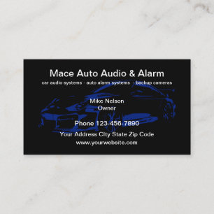 Tarjeta De Visita Audio de coche y seguridad automotriz