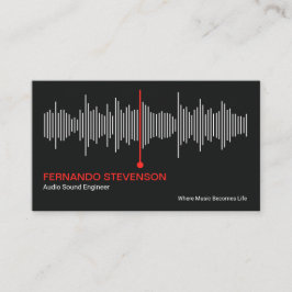 Tarjeta De Visita Audio Sound Wave Professional DJ