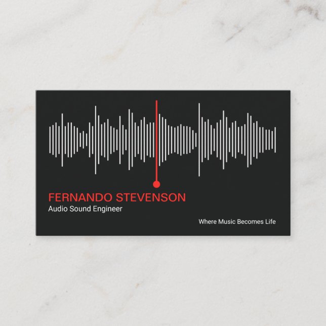 Tarjeta De Visita Audio Sound Wave Professional DJ (Anverso)