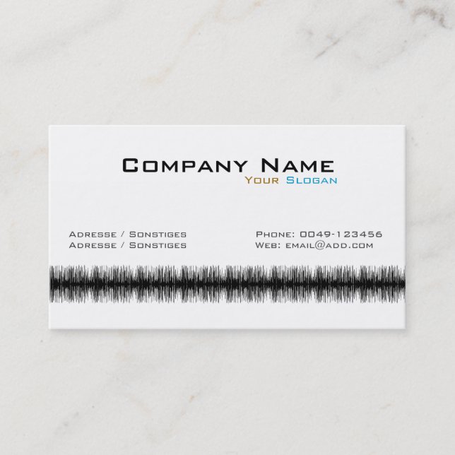 Tarjeta De Visita Audio Wave (Anverso)