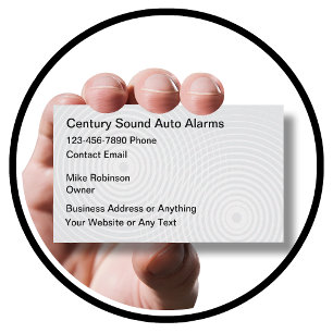 Tarjeta De Visita Audio y seguridad automotriz
