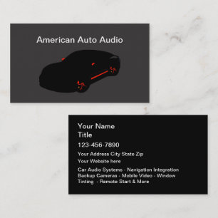 Tarjeta De Visita Audio y Tintado Automotriz Genial