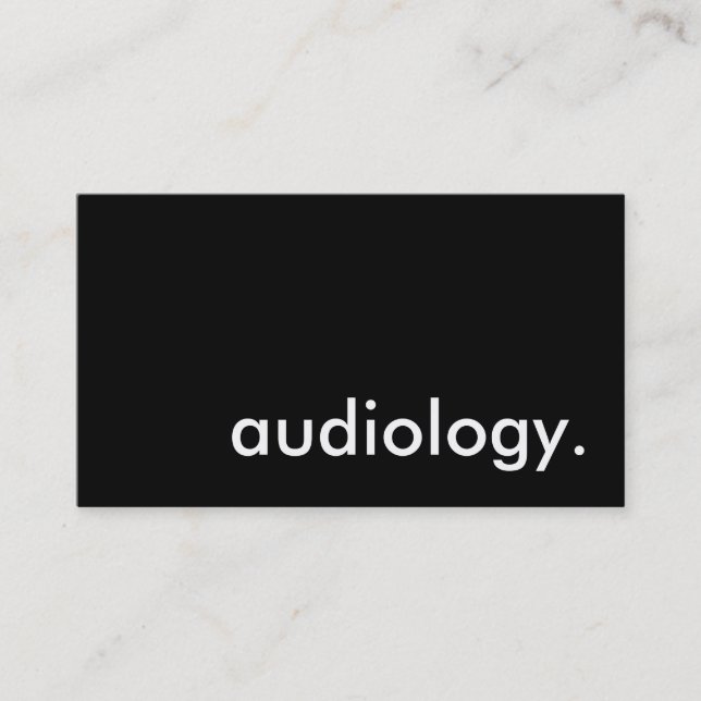 Tarjeta De Visita audiología. (Anverso)