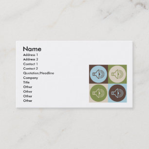 Tarjeta De Visita Audiología del arte pop