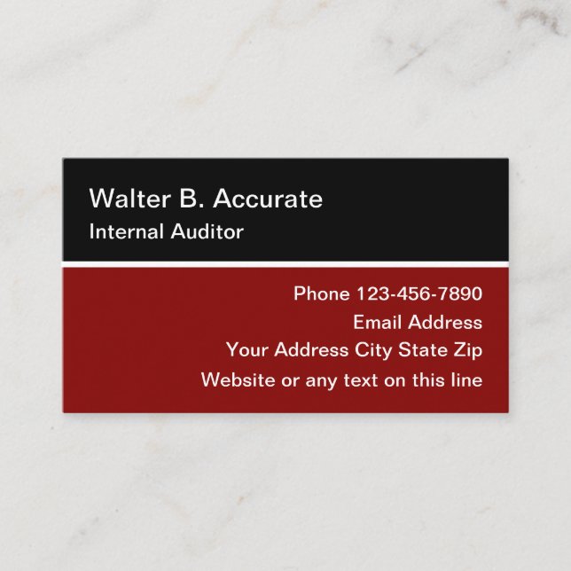 Tarjeta De Visita Auditor Interno (Anverso)
