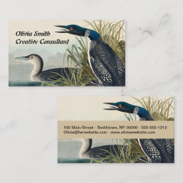 Tarjeta De Visita Audubon Bird Lodge Diver Classic