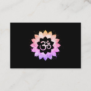 Tarjeta De Visita *~* Aum OMNew Age Lotus Flower Mandala Buddhist
