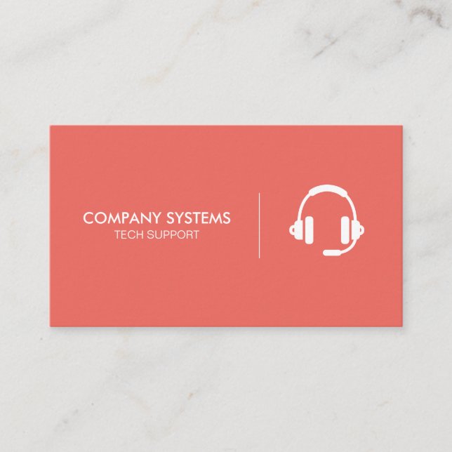 Tarjeta De Visita Auricular Corporativo Simple (Anverso)