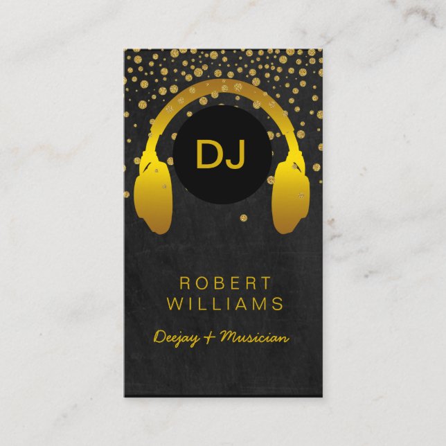 Tarjeta De Visita Auricular profesional del profesor de música del (Anverso)