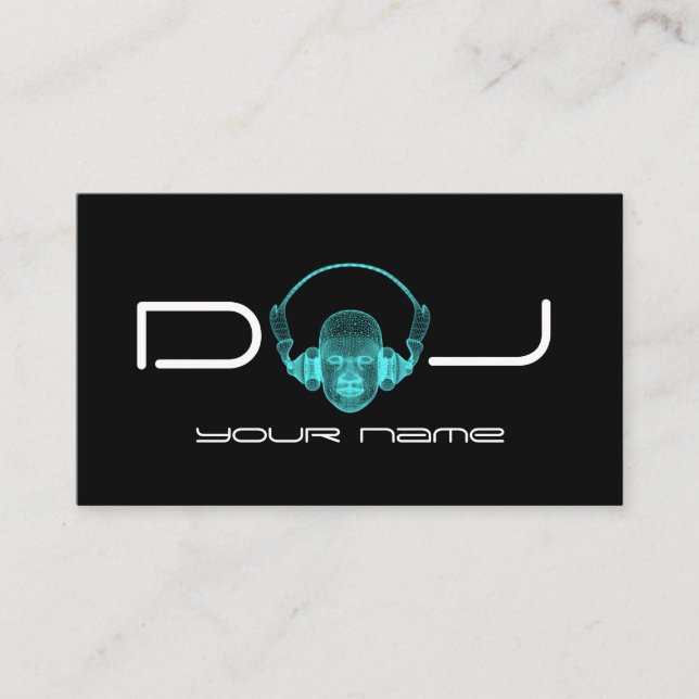 Tarjeta De Visita Auriculares de DJ (Anverso)