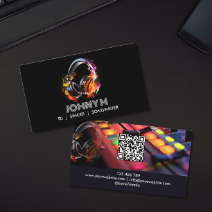 Tarjeta De Visita Auriculares de Música para DJ Profesionales Modern