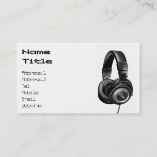 Tarjeta De Visita Auriculares en White-01