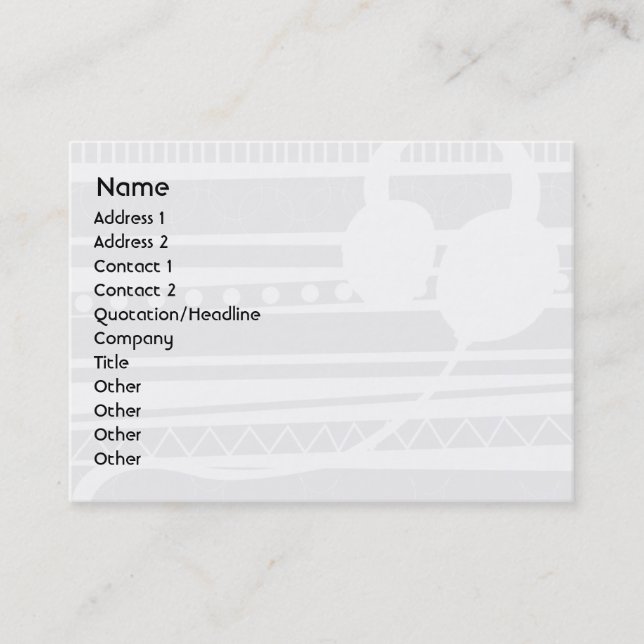 Tarjeta De Visita Auriculares - rechonchos (Anverso)