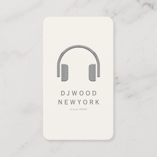 Tarjeta De Visita Auriculares Rubor rosados y cromados Faux (Anverso)