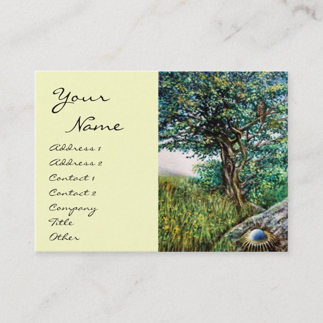 Tarjeta De Visita AURORA amarillo verde azul rojo gris marrón (Anverso)