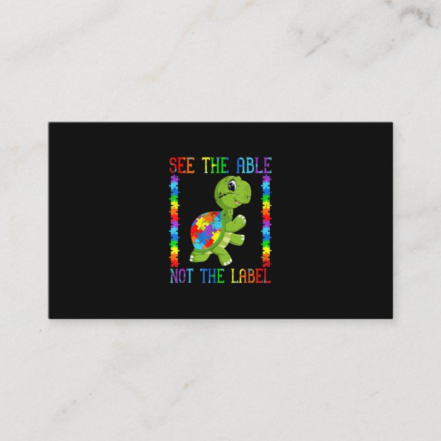 Tarjeta De Visita Ausencia del rompecabezas del autismo para la madr (Anverso)