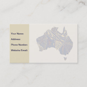 Tarjeta De Visita Australia dibuja mapa decorativo de dibujos