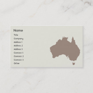 Tarjeta De Visita Australia - Negocios