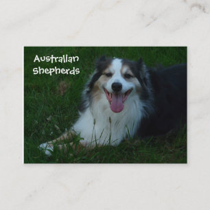 Tarjeta de visita australiana sonriente del pastor