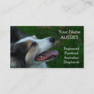 Tarjeta de visita australiana tricolora negra