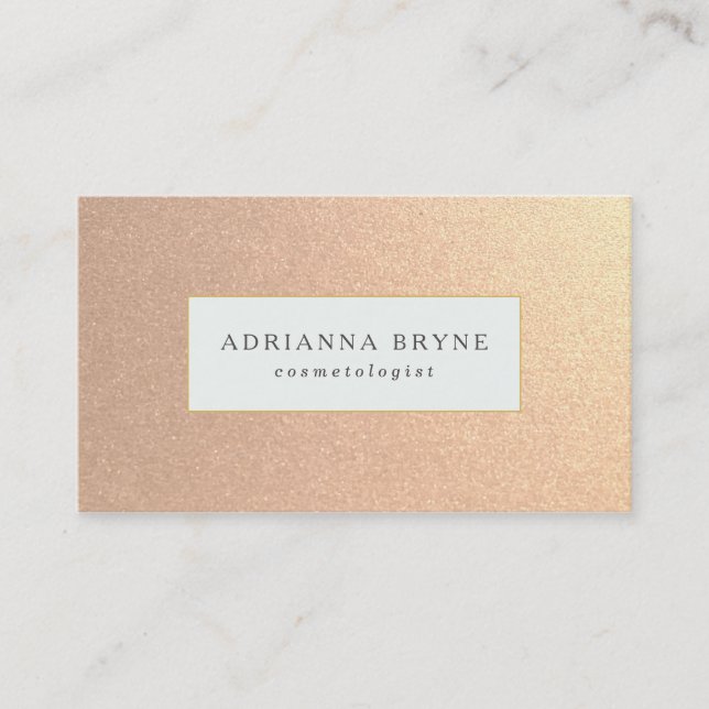 Tarjeta De Visita Auténtico cobre falso de Moda (Anverso)
