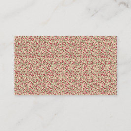 Tarjeta De Visita Auténtico estampado floral de burgundy atenuado de