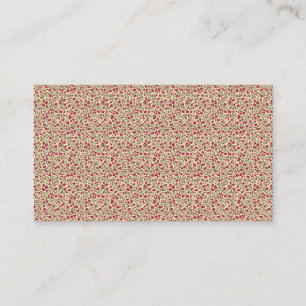 Tarjeta De Visita Auténtico estampado floral de burgundy atenuado de