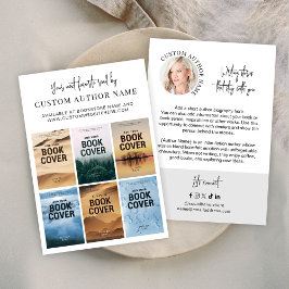 Tarjeta De Visita Author Book Series Marketing Custom Photo Collage