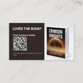 Tarjeta De Visita Author QR Code Book Review Request Promo Marketing