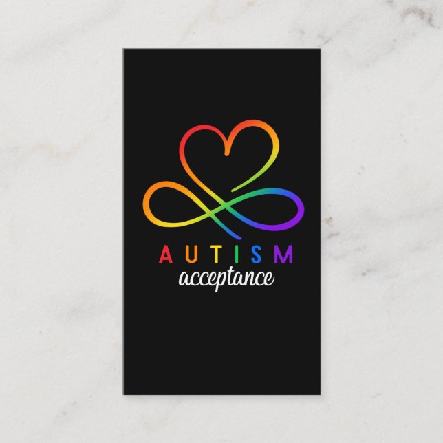 Tarjeta De Visita Autism Awareness Boys Chicas niños autistas (Anverso)