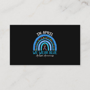 Tarjeta De Visita Autismo Arcoiris En Abril Usamos Autismo Azul