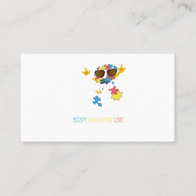 Tarjeta De Visita Autismo camisetas conciencia autismo camisetas por (Anverso)