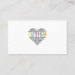 Tarjeta De Visita Autismo Camisetas de conciencia - Autism Hearrt Sh