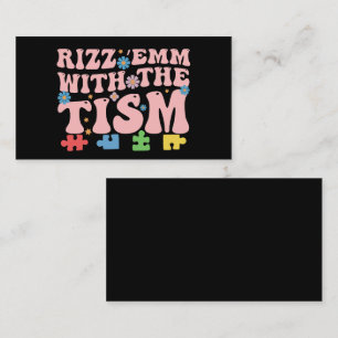 Tarjeta De Visita Autismo Divertido Rizz Em Con El Meme Tism Autista