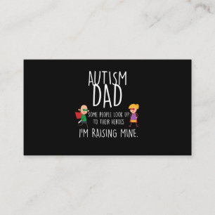 Tarjeta De Visita Autismo masculino papá estoy creando conciencia s