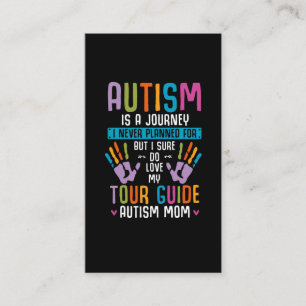 Tarjeta De Visita Autismo: Miembro de la familia Mamá apoya a hijos
